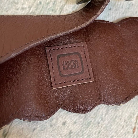 Anthro Jasper & Jeera beaded leather belt small - Picture 3 of 6